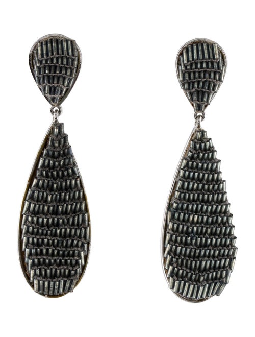 Mignonne Gavigan Glass Paillete Teardrop Drop Earrings
