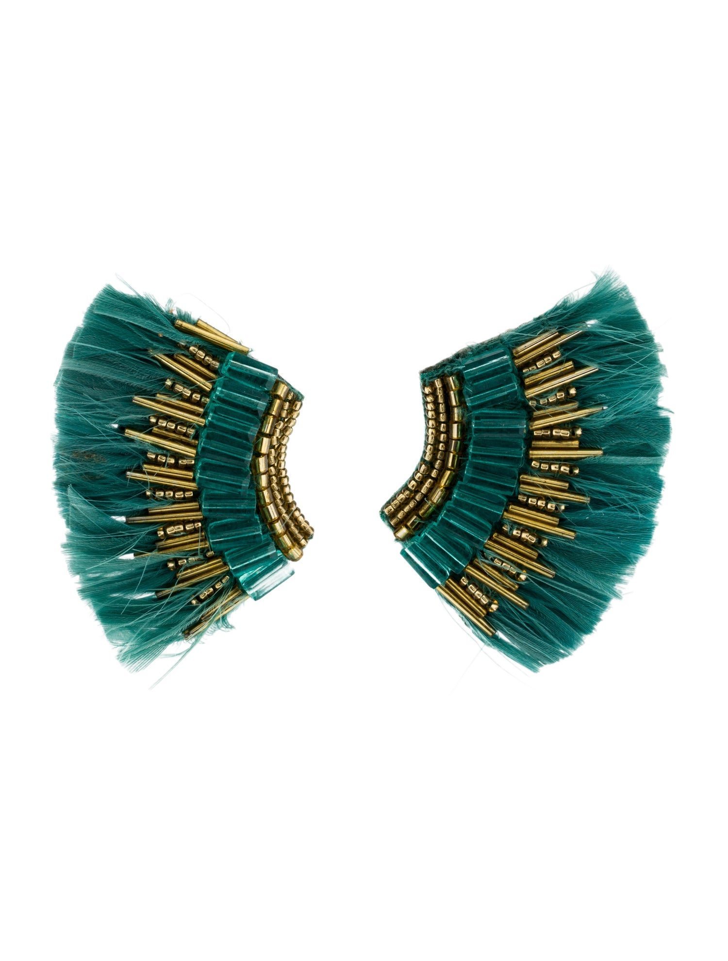 Mignonne Gavigan Feather, Bead & Leather Drop Earrings
