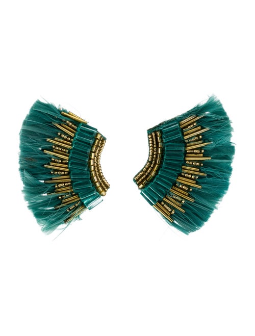 Mignonne Gavigan Feather, Bead & Leather Drop Earrings