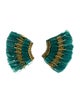 Mignonne Gavigan Feather, Bead & Leather Drop Earrings