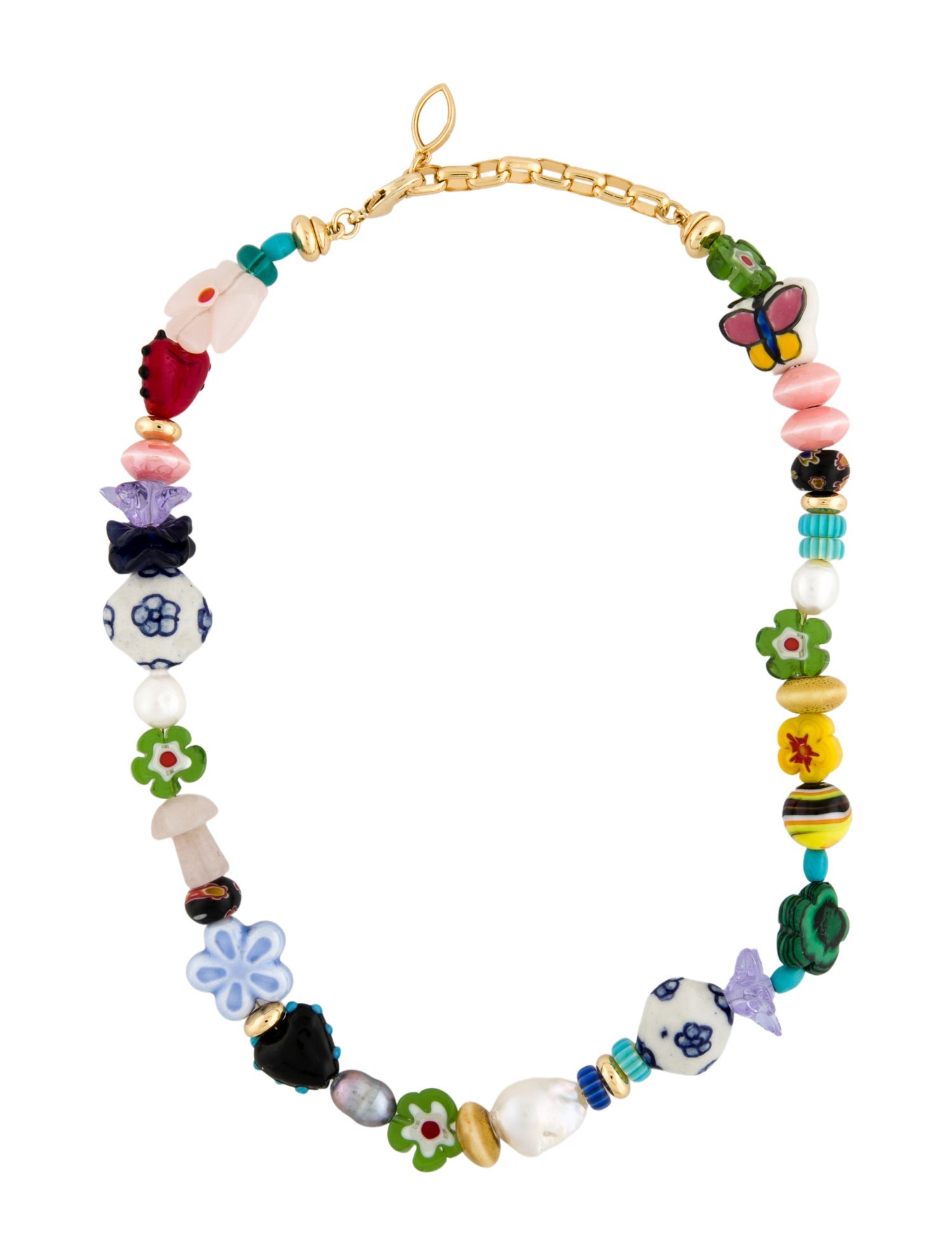 Mignonne Gavigan Pearl, Stone & Glass Bead Emily Necklace