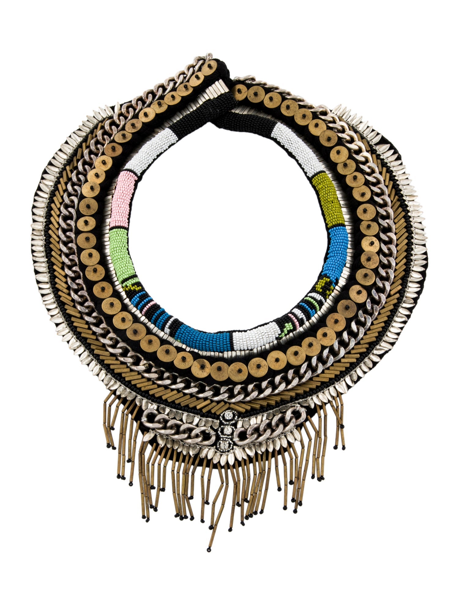 Mignonne Gavigan Silk Chiffon, Crystal, & Bead Petite Layne Necklace