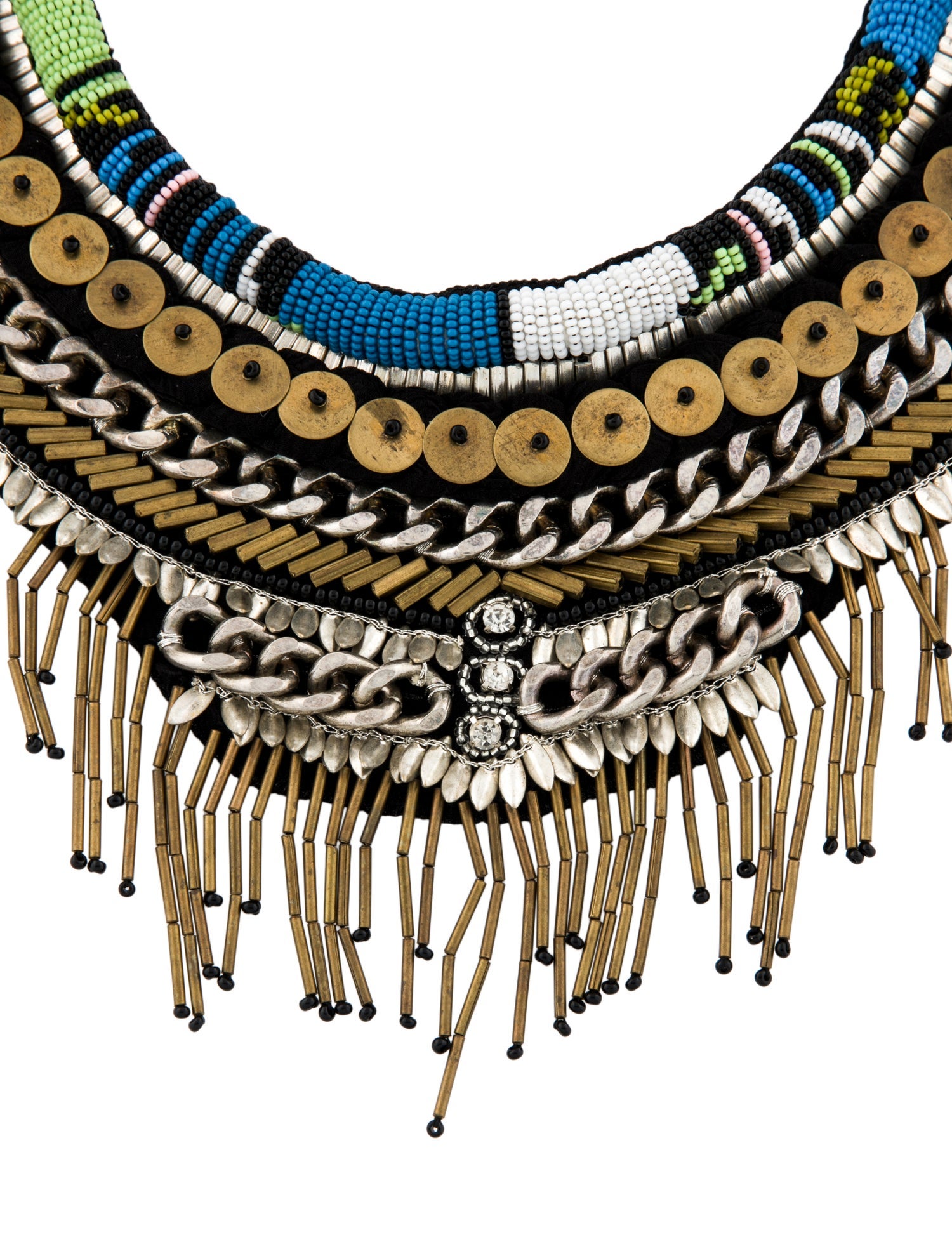 Mignonne Gavigan Silk Chiffon, Crystal, & Bead Petite Layne Necklace