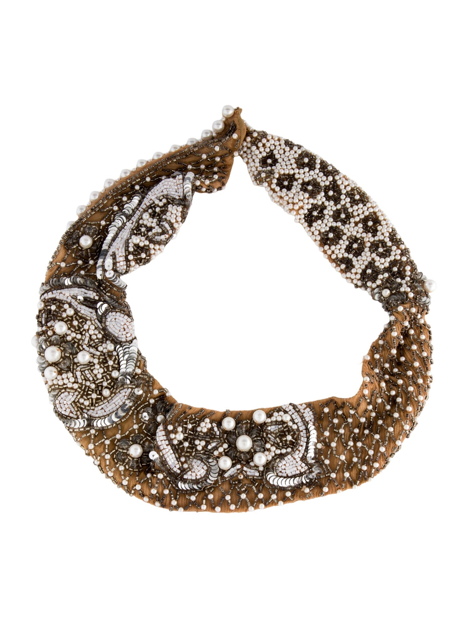 Mignonne Gavigan Organic Le Charlot Faux Pearl Scarf Necklace