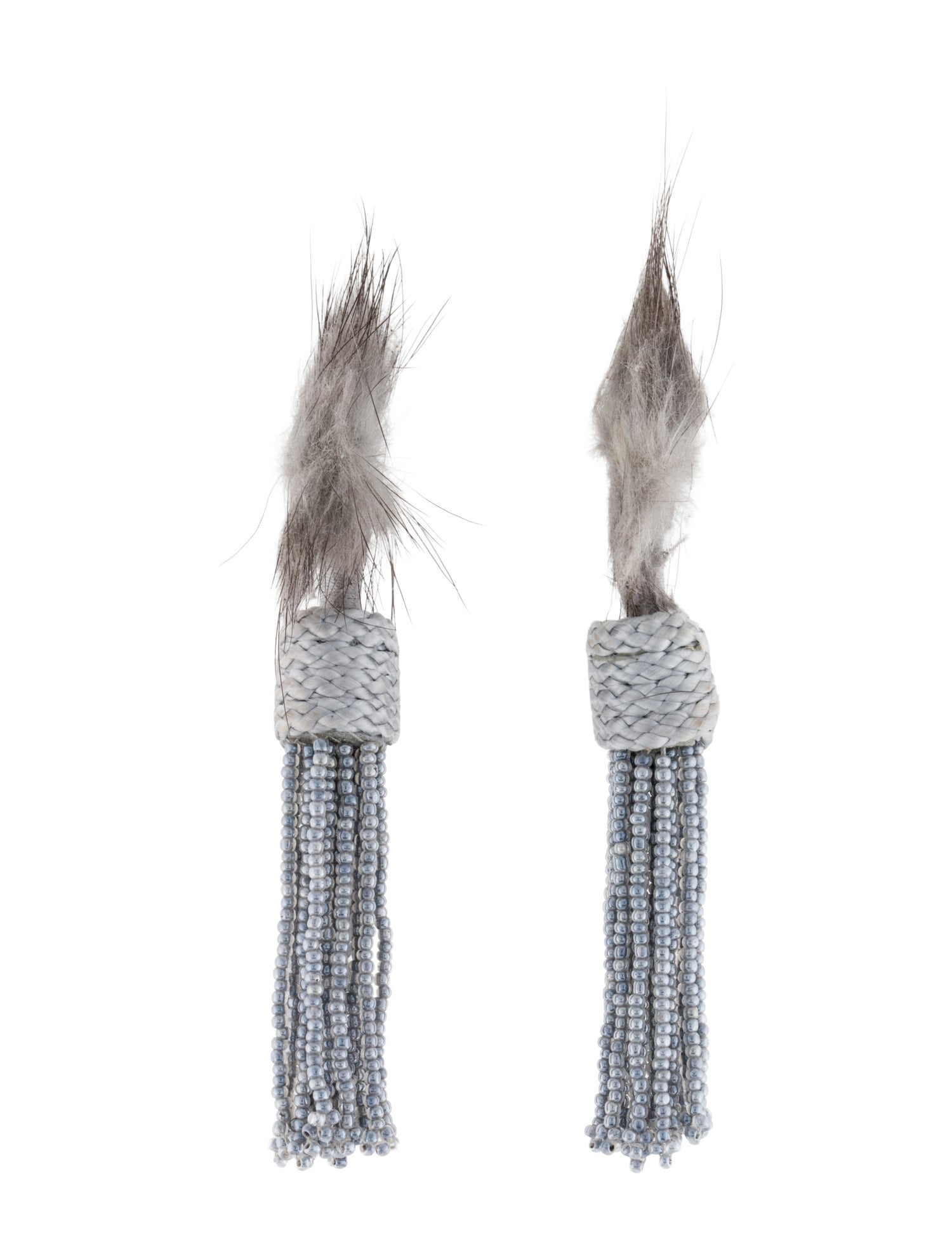Mignonne Gavigan Fur & Bead Drop Earrings