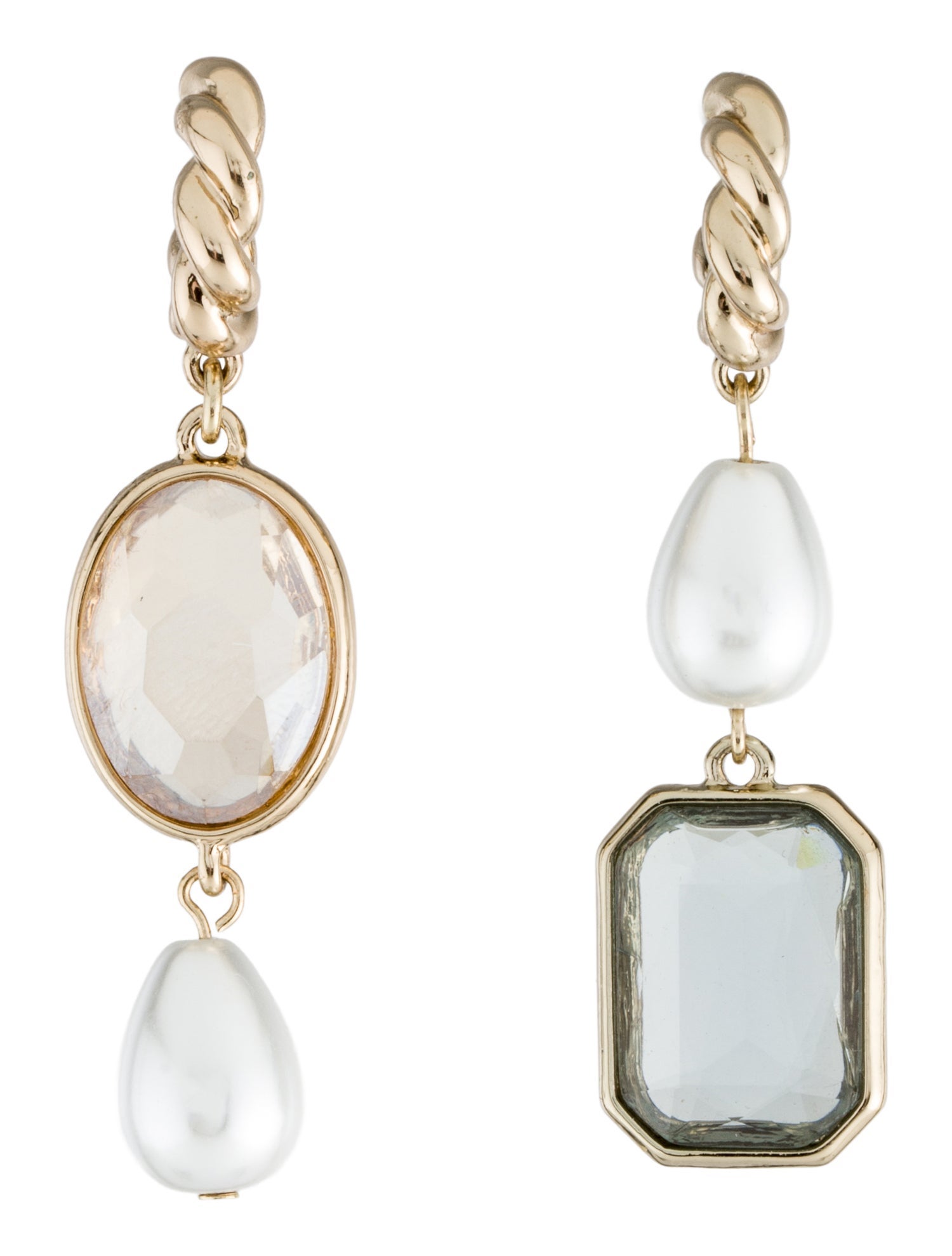 Chrome Hearts 18K Diamond Baby Fat Cross Earring - Drop, Earrings