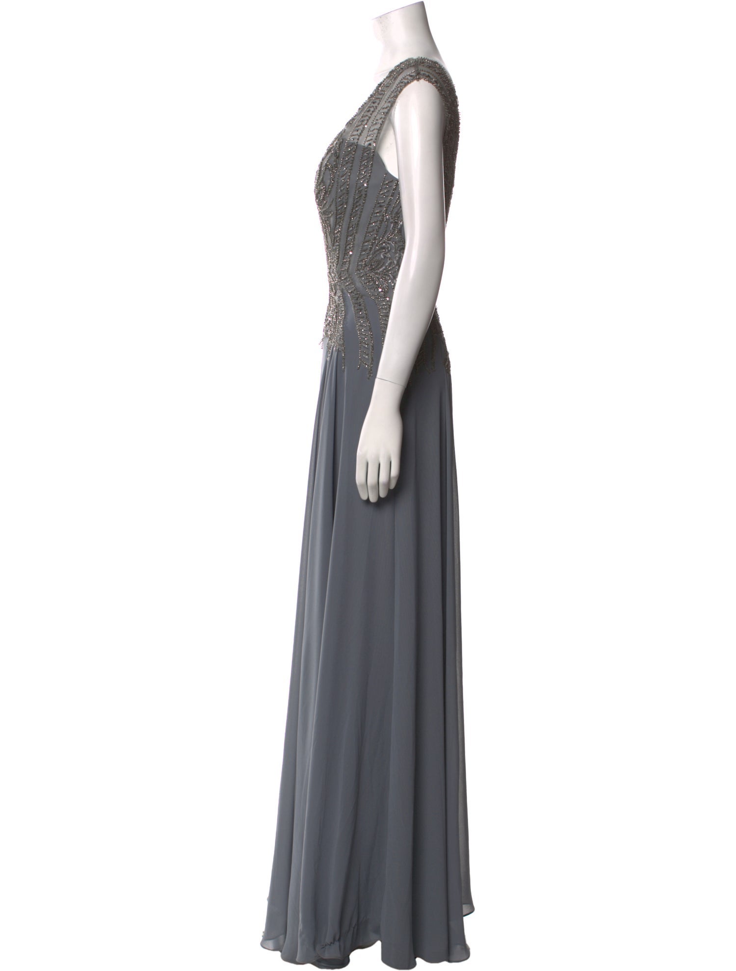 MGNY V-Neck Long Dress