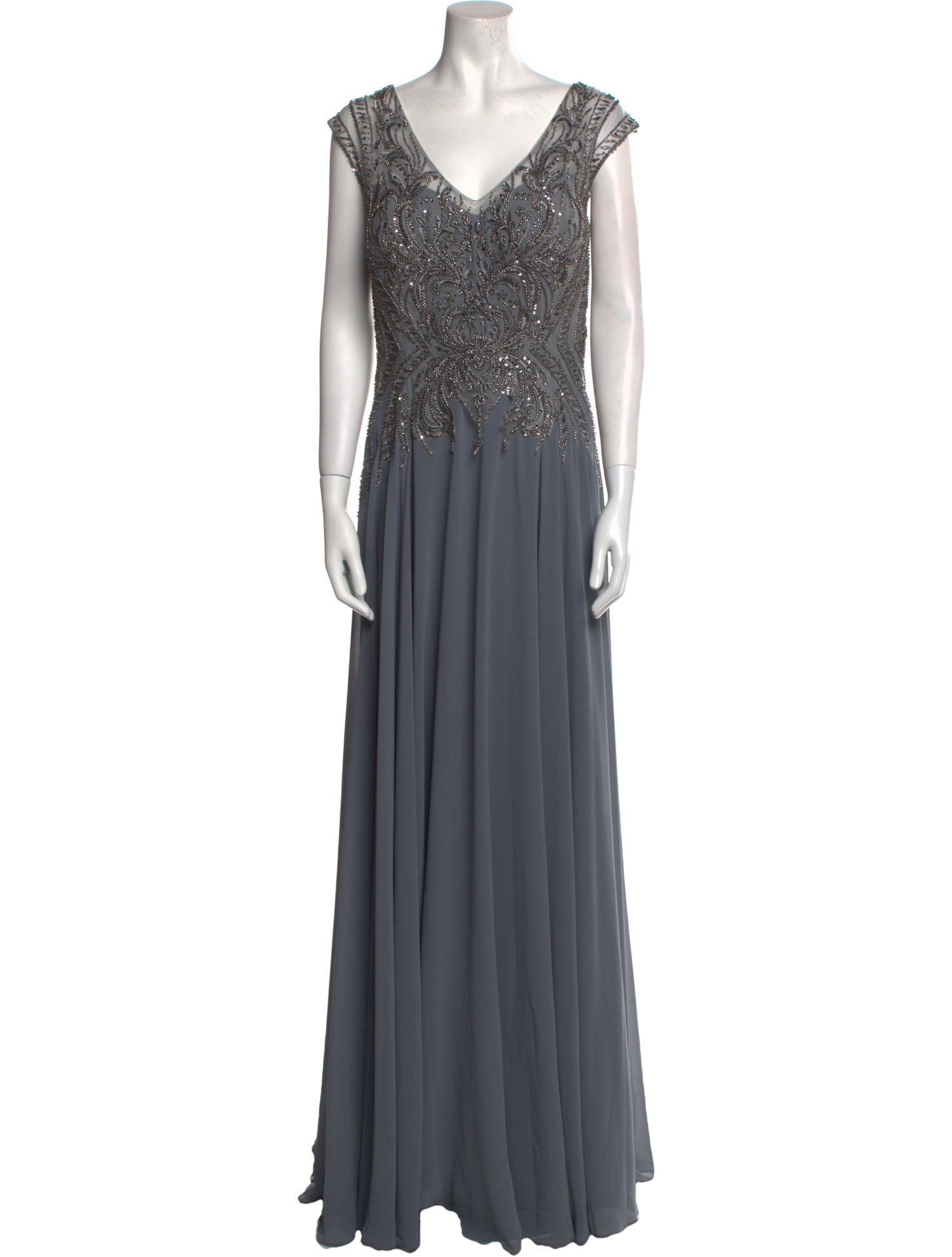 MGNY V-Neck Long Dress