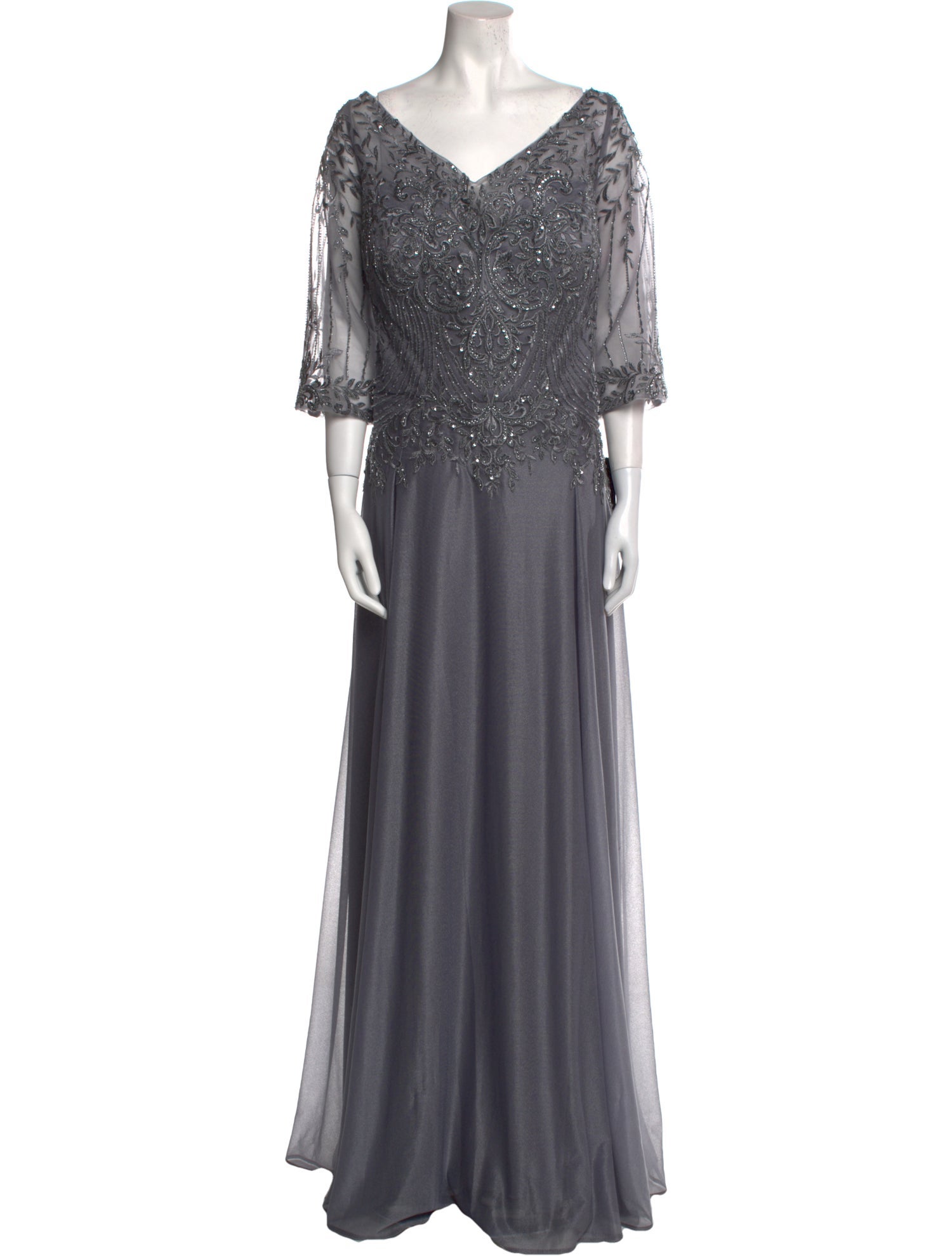 MGNY V-Neck Long Dress