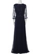 MGNY V-Neck Long Dress
