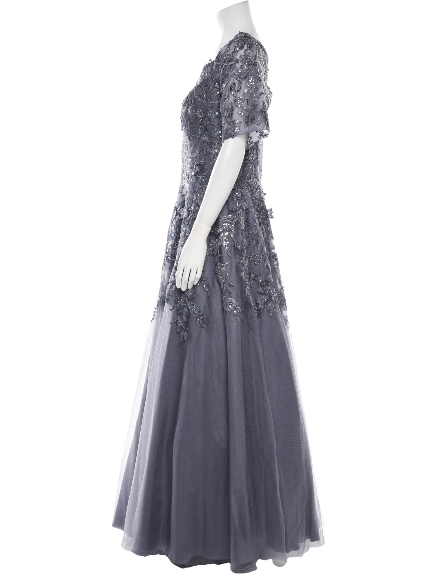 MGNY Cowl Neck Long Dress