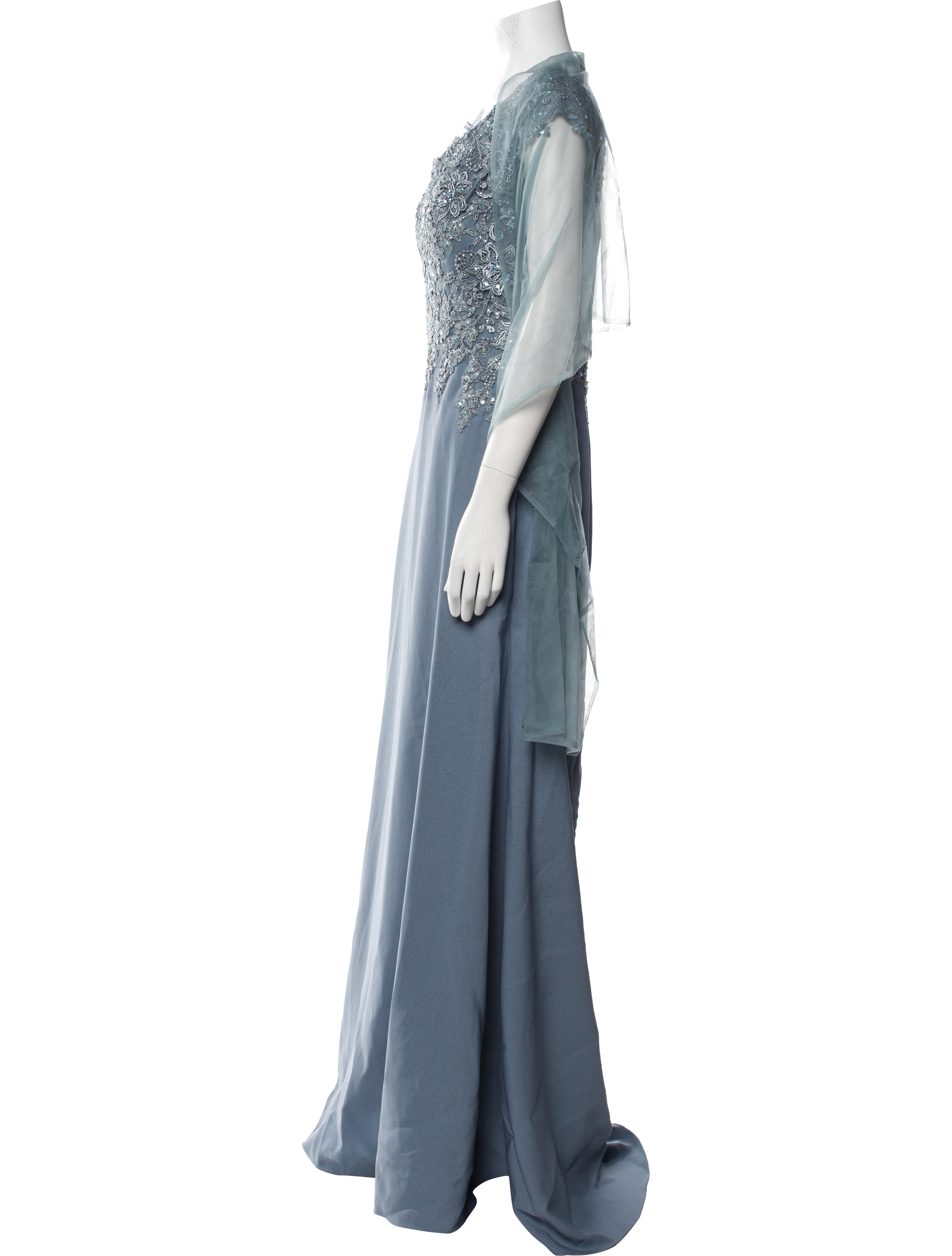 MGNY V-Neck Long Dress
