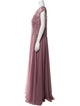 MGNY Scoop Neck Long Dress