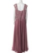 MGNY Scoop Neck Long Dress