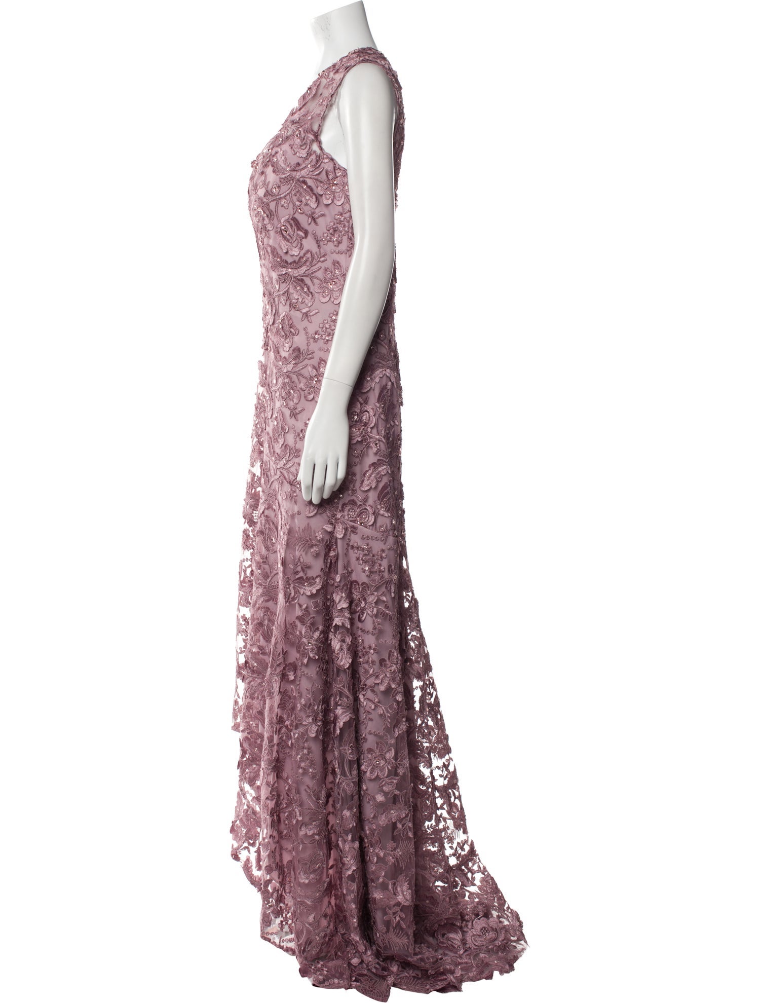 MGNY Patterned Long Dress