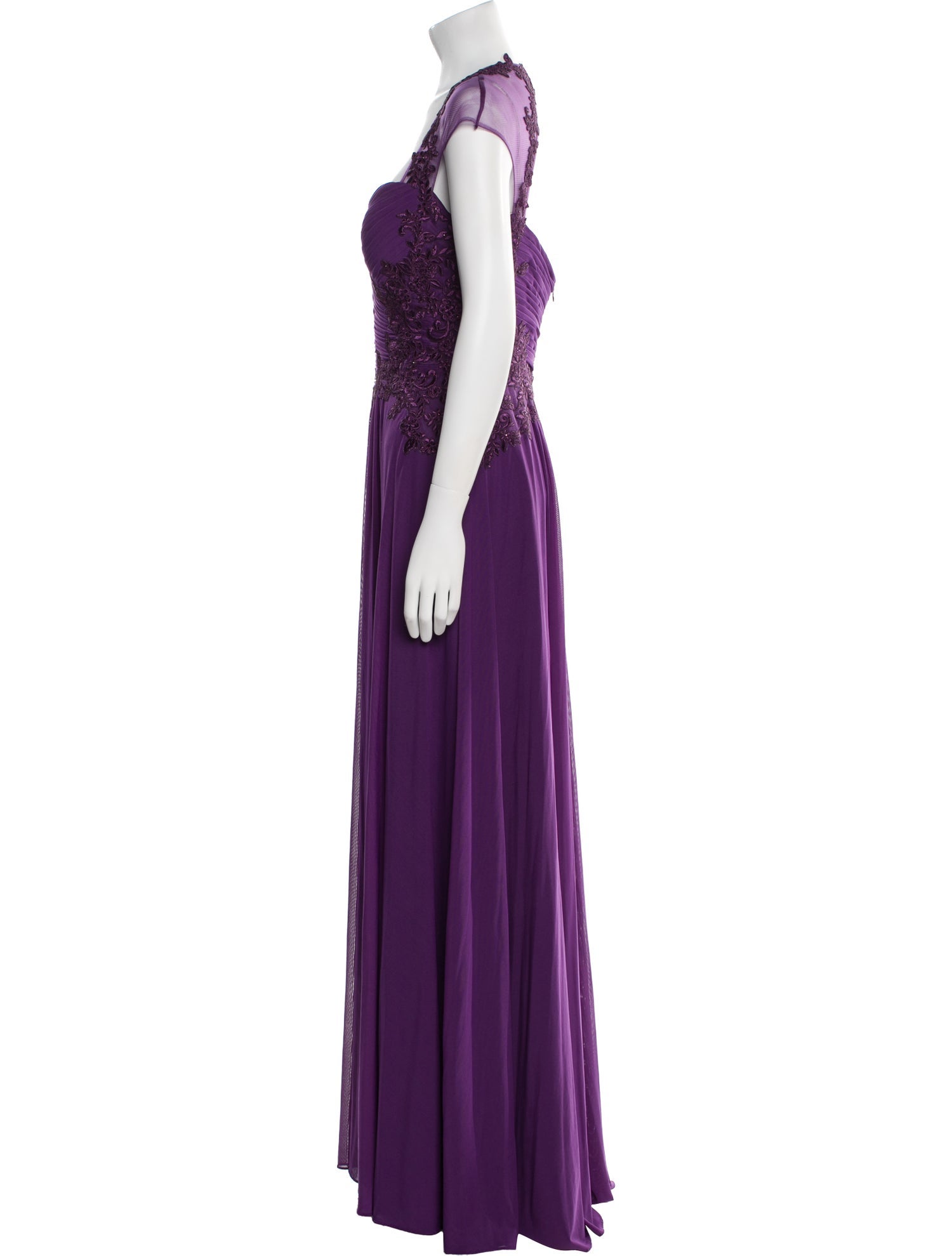 MGNY Square Neckline Long Dress w/ Tags