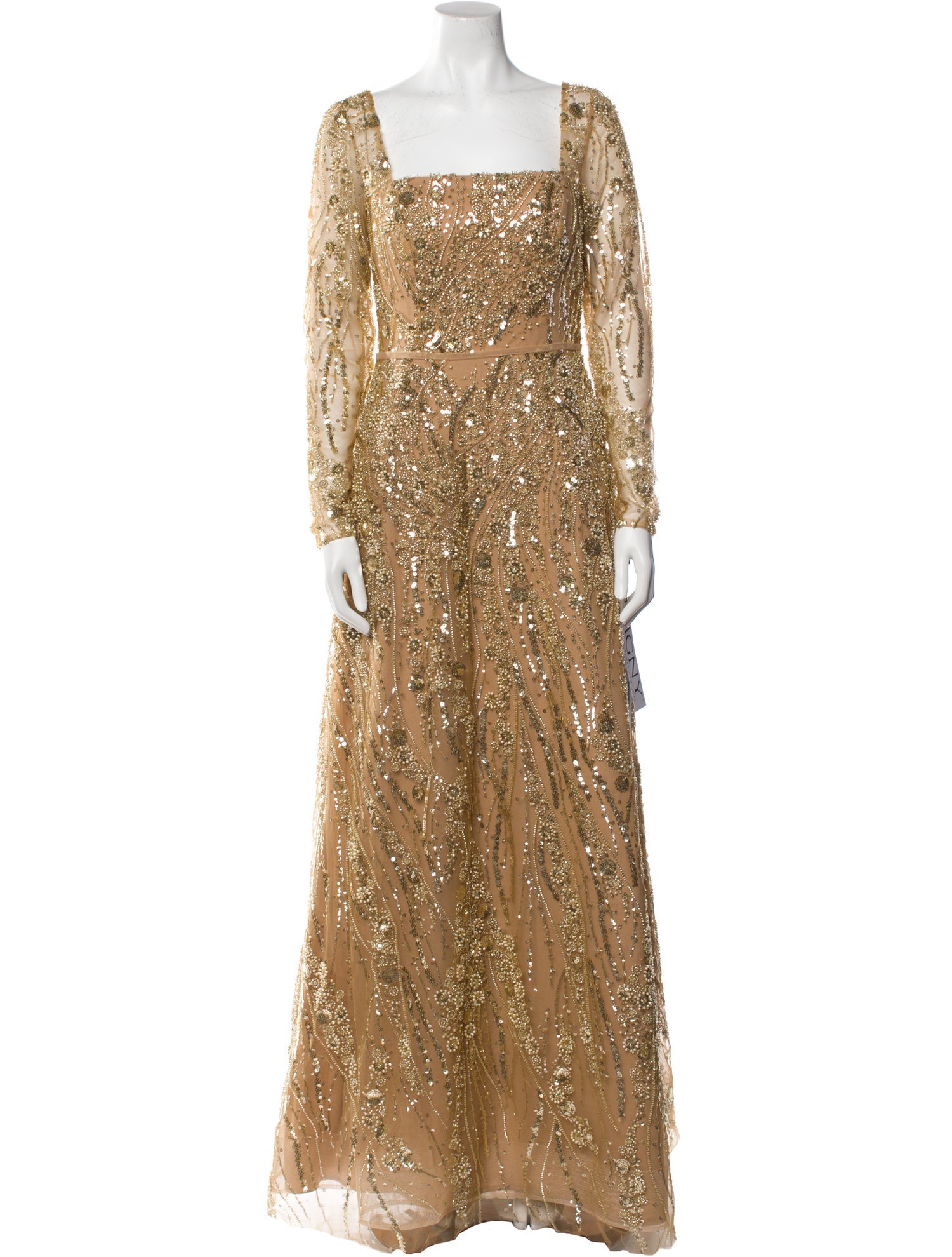 MGNY Patterned Long Dress