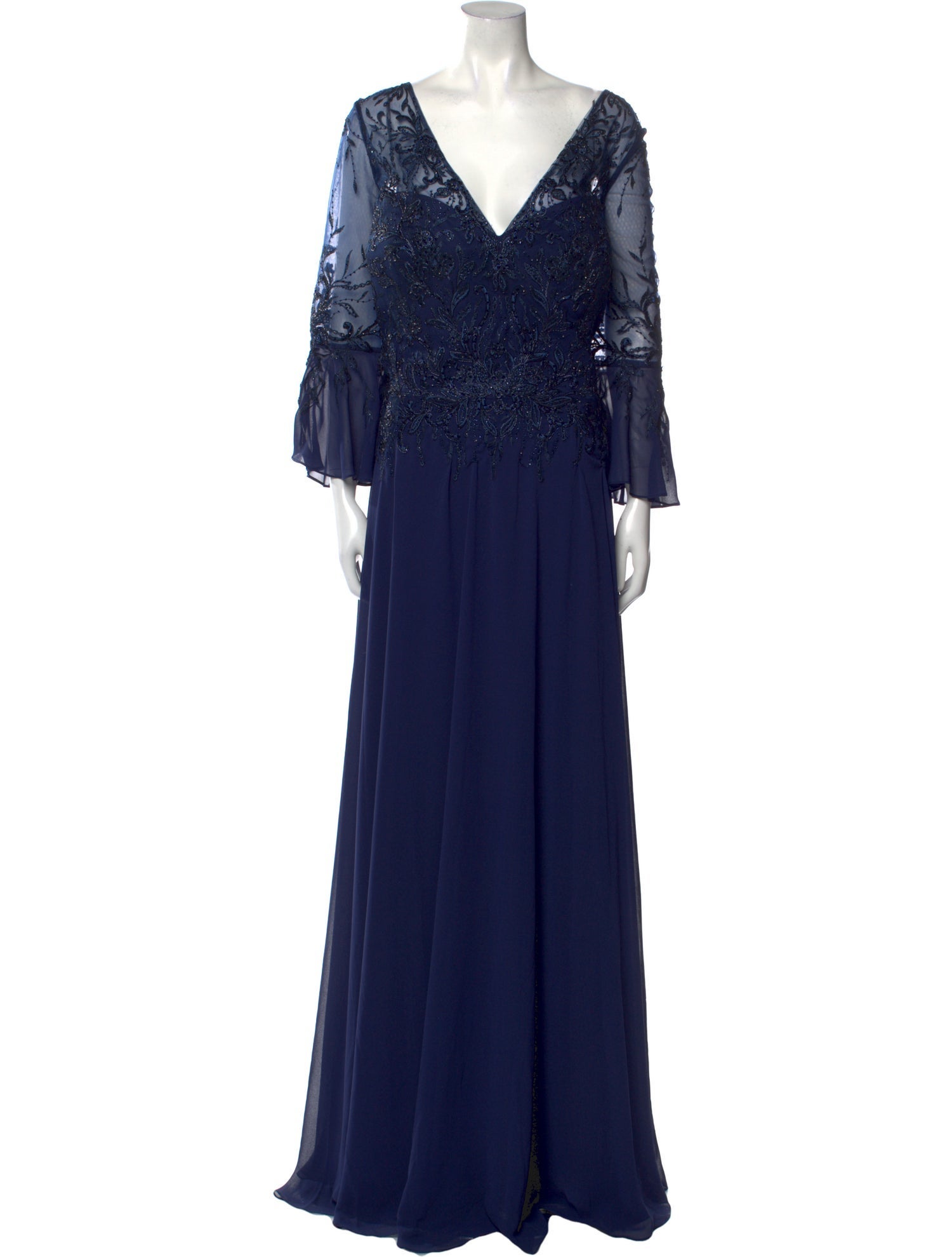 MGNY V-Neck Long Dress