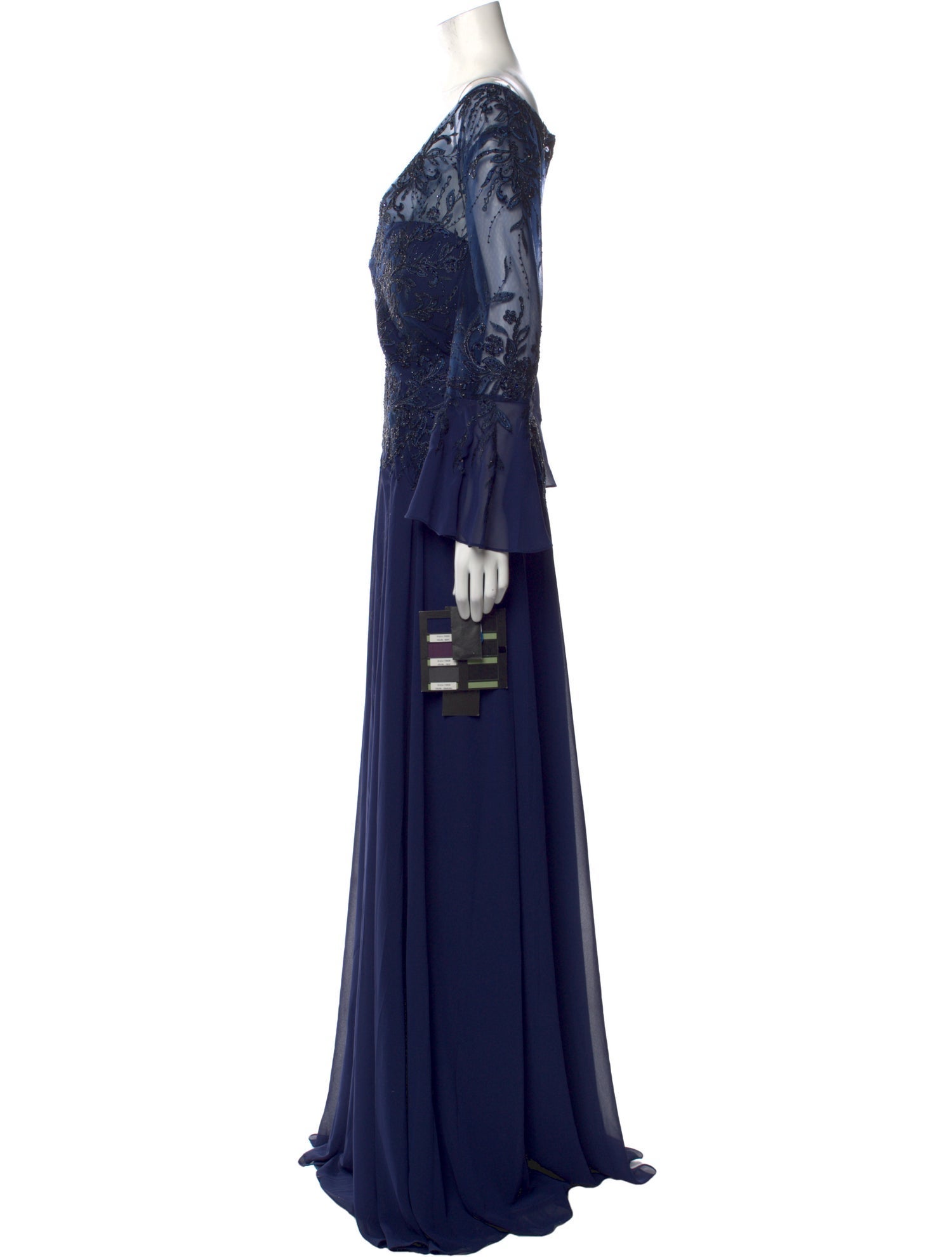 MGNY V-Neck Long Dress