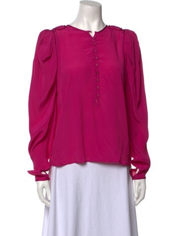 Magali Pascal Tops Crew Neck Long Sleeve Blouse M