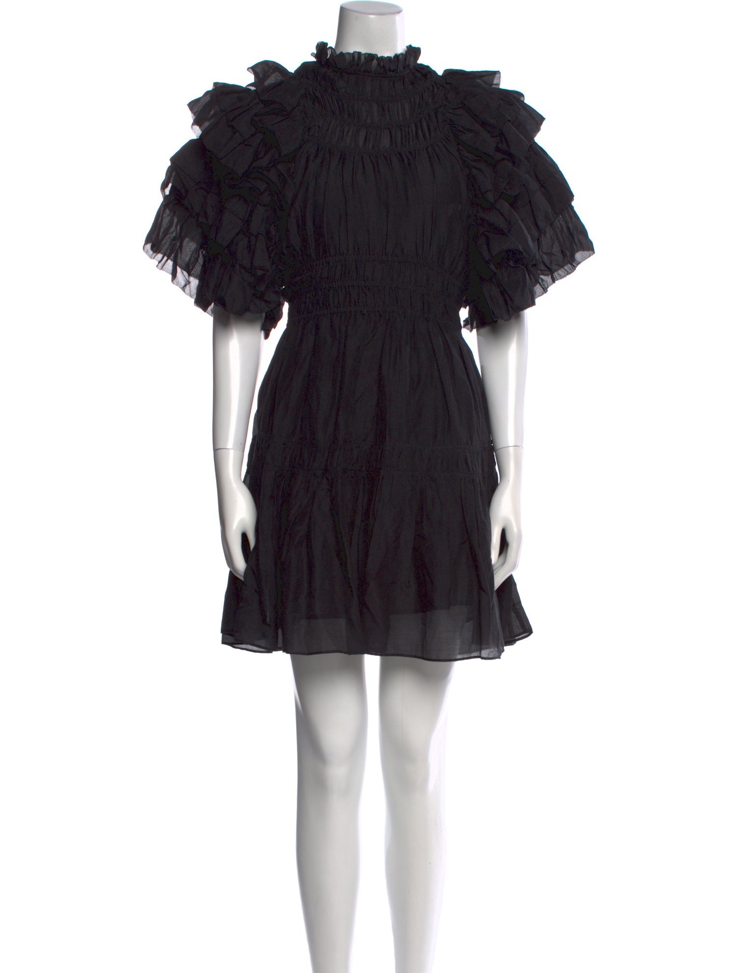 Magali Pascal Mock Neck Mini Dress