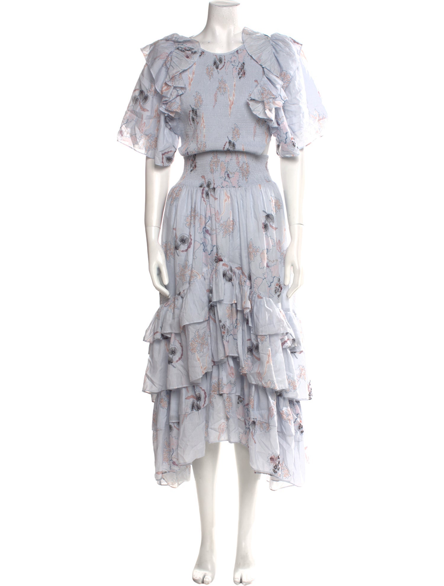 Magali Pascal Floral Print Long Dress w/ Tags