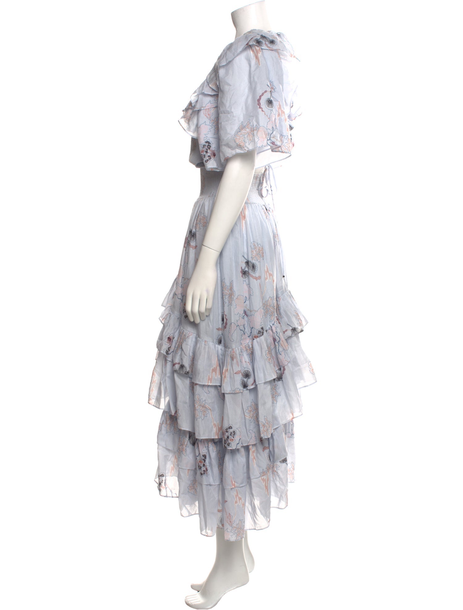 Magali Pascal Floral Print Long Dress w/ Tags
