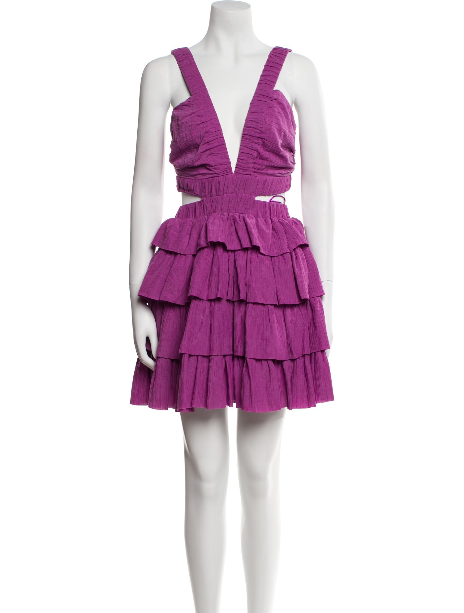 Magali Pascal Plunge Neckline Mini Dress