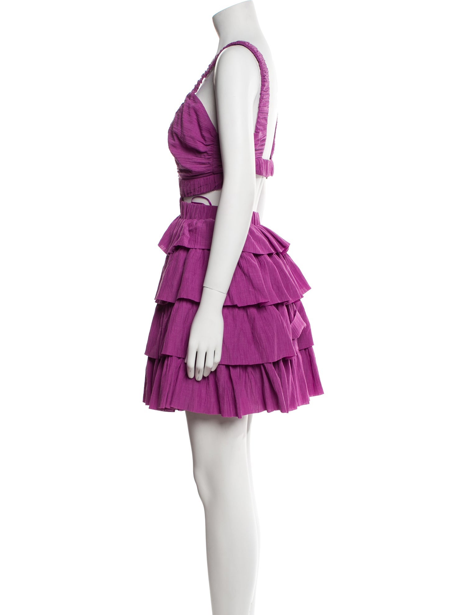 Magali Pascal Plunge Neckline Mini Dress