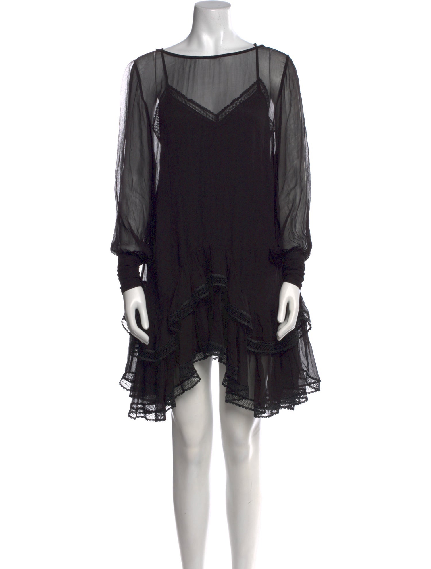 Magali Pascal Scoop Neck Mini Dress