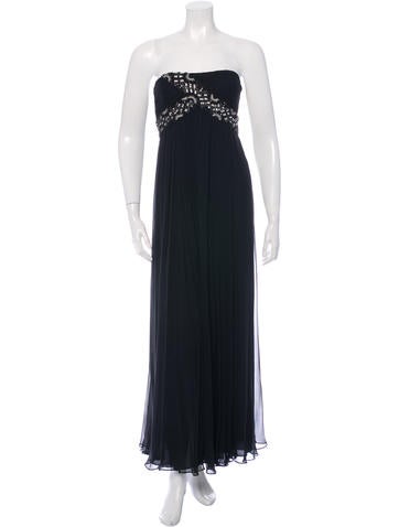 Marchesa Notte Silk Embellished Dress