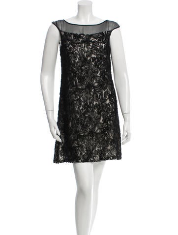 Marchesa Notte Textured Mini Dress