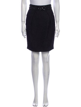 Marchesa Notte Sequin Embellishments Knee-Length Skirt