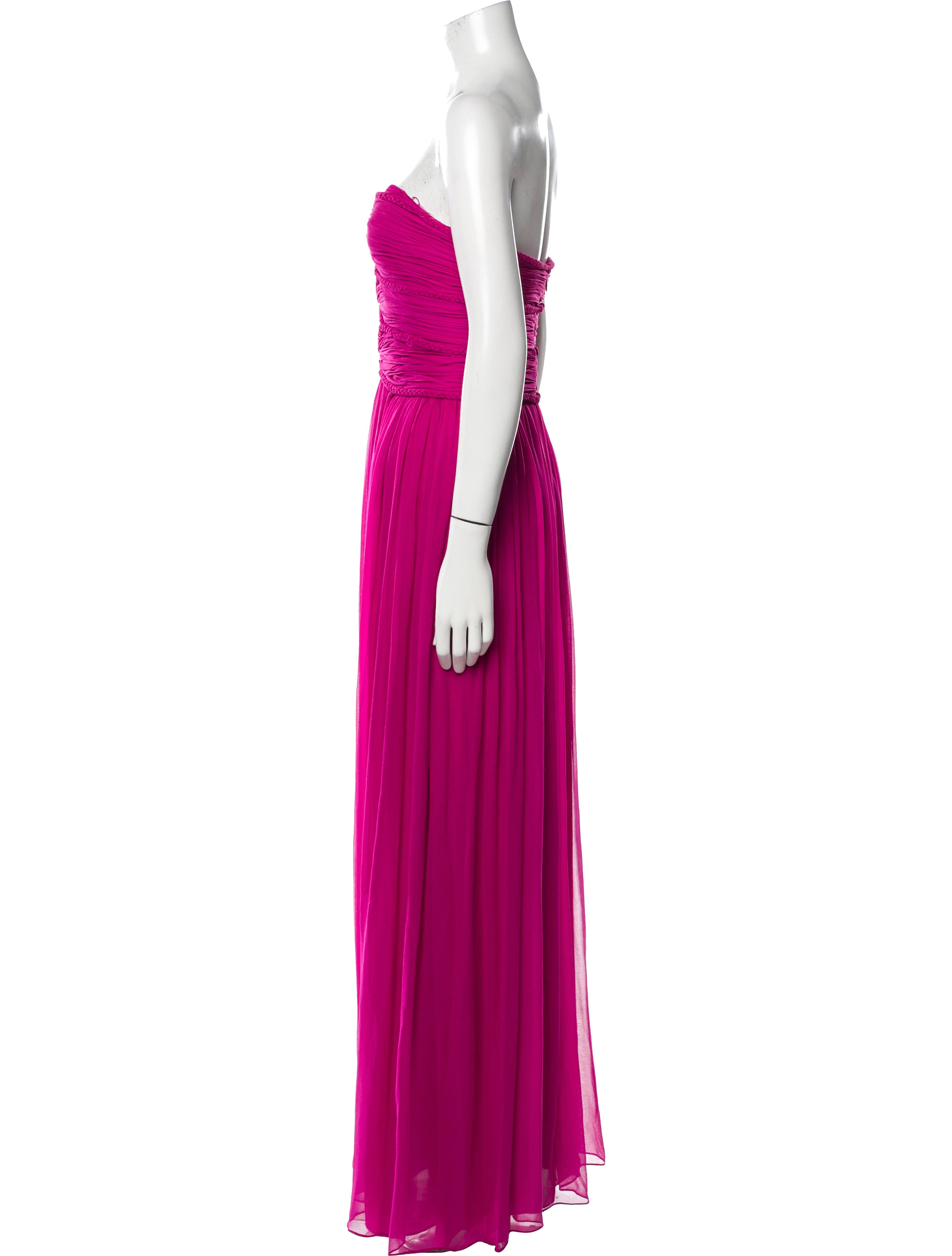 Marchesa Notte Strapless Long Dress