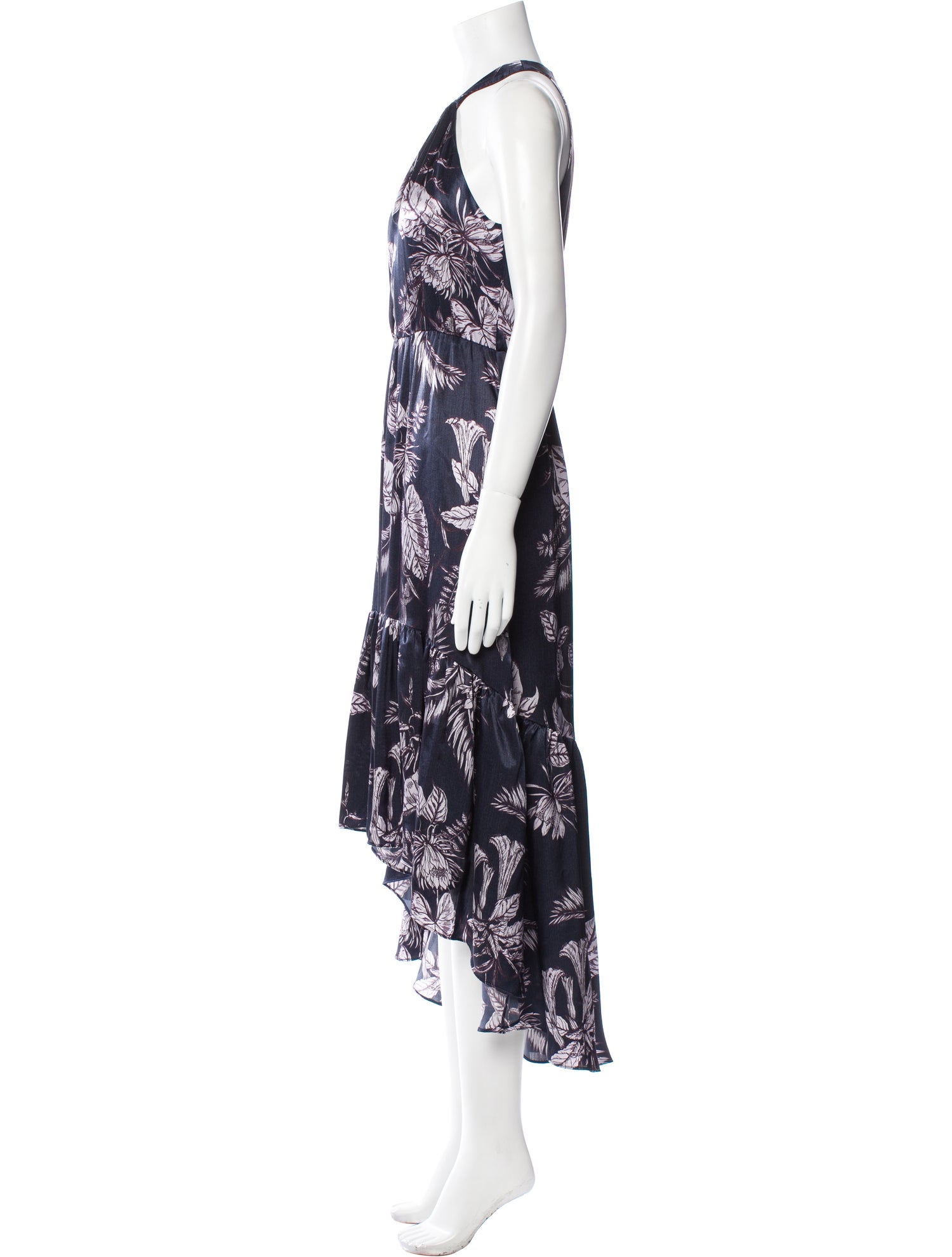 Marchesa Notte Floral Print Long Dress