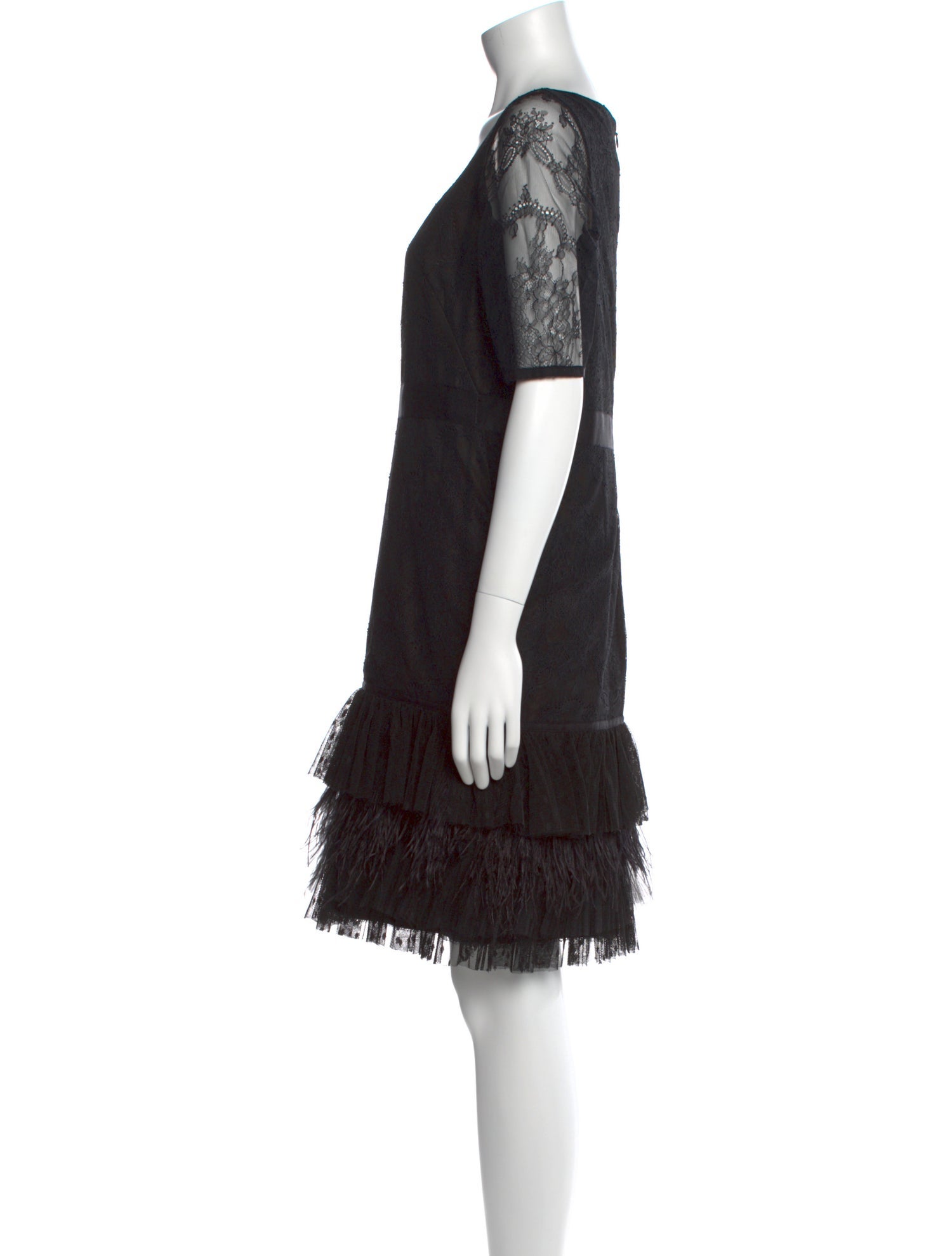 Marchesa Notte Scoop Neck Knee-Length Dress