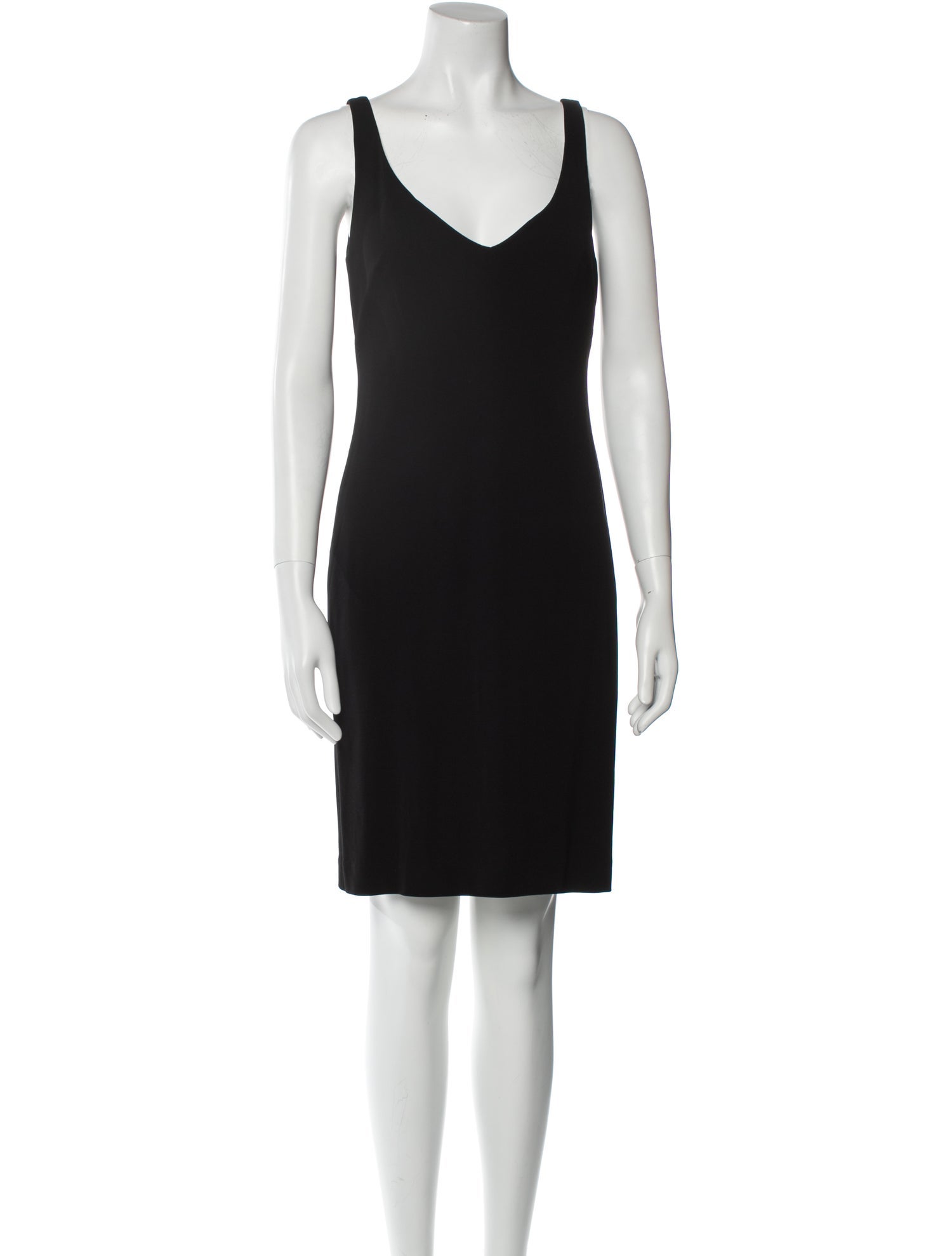 Marchesa Notte V-Neck Knee-Length Dress