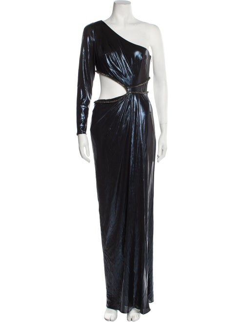 Marchesa Notte One-Shoulder Long Dress