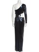 Marchesa Notte One-Shoulder Long Dress