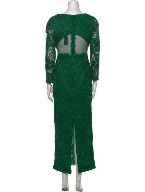 Marchesa Notte V-Neck Long Dress