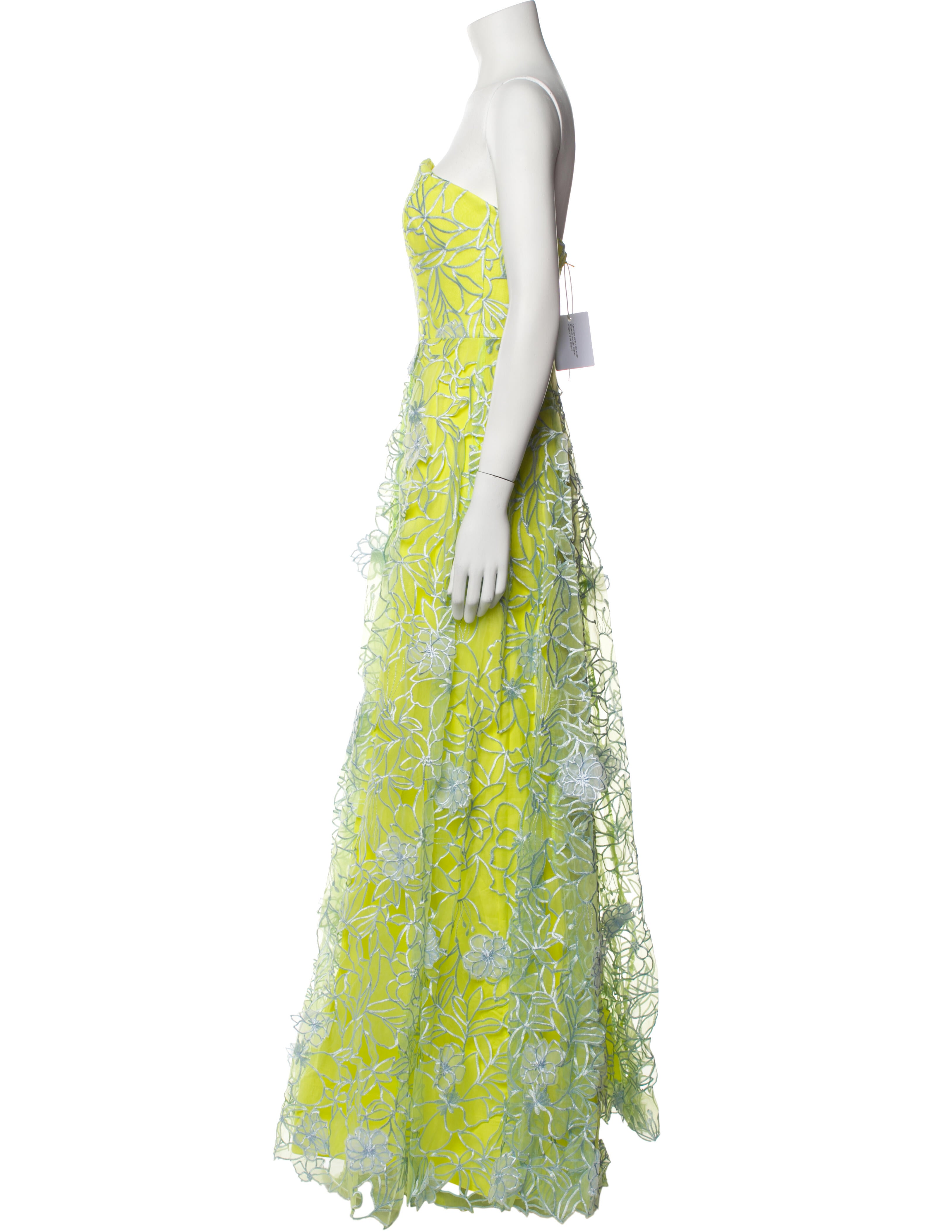 green emerald velvet dress Marchesa Notte Chartreuse Dress – Green Eyed Daisy