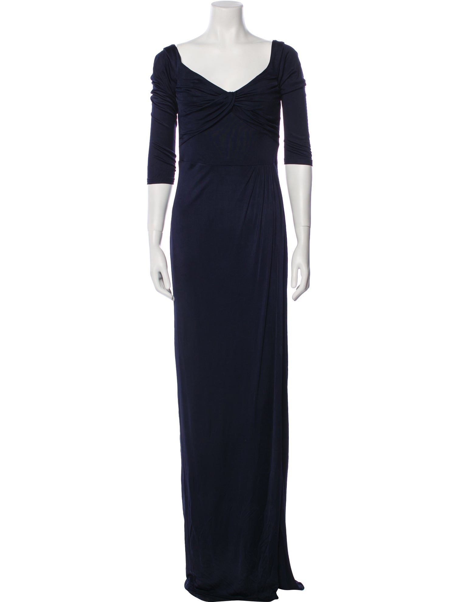 Marchesa Notte V-Neck Long Dress