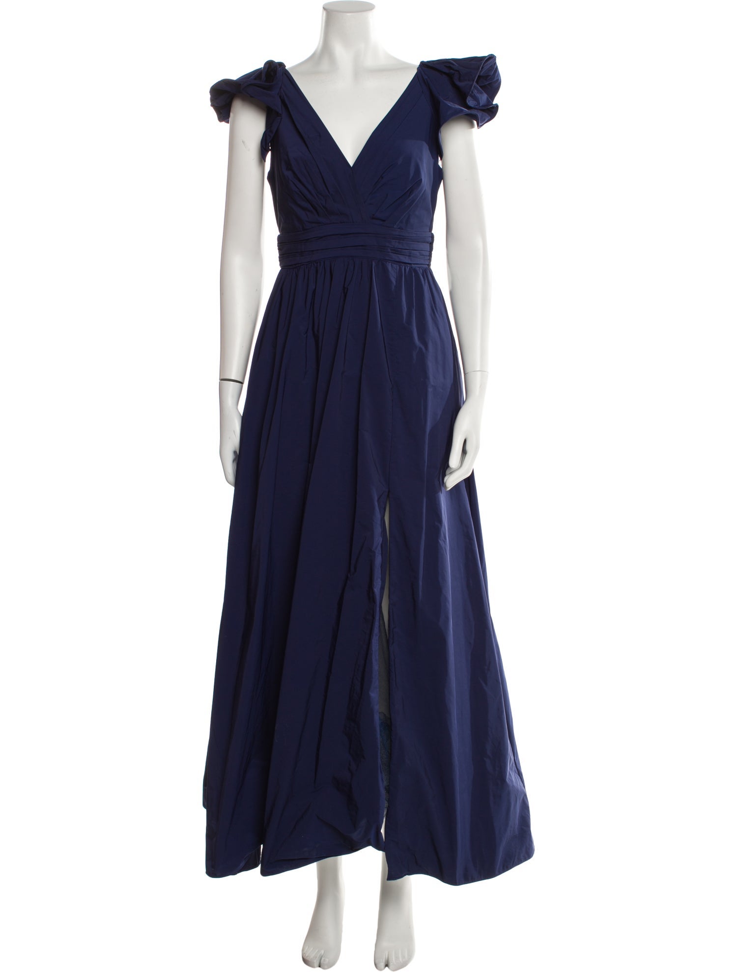 Marchesa Notte V-Neck Long Dress