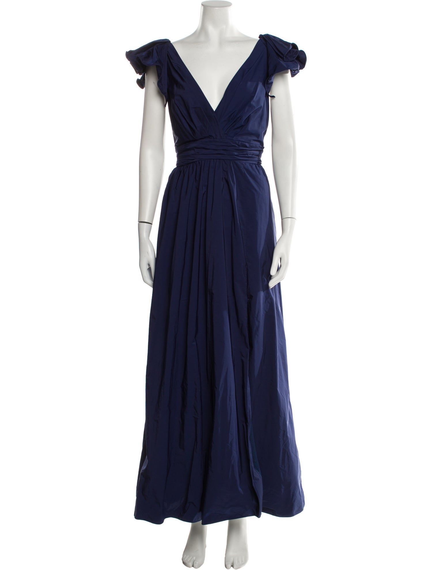 Marchesa Notte V-Neck Long Dress