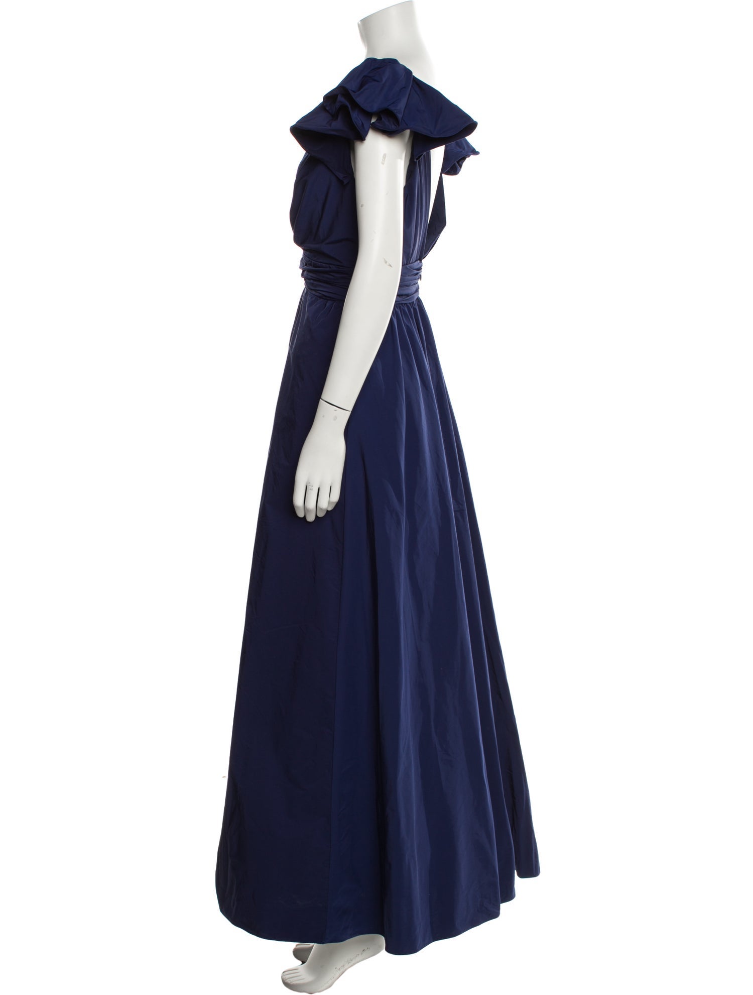 Marchesa Notte V-Neck Long Dress
