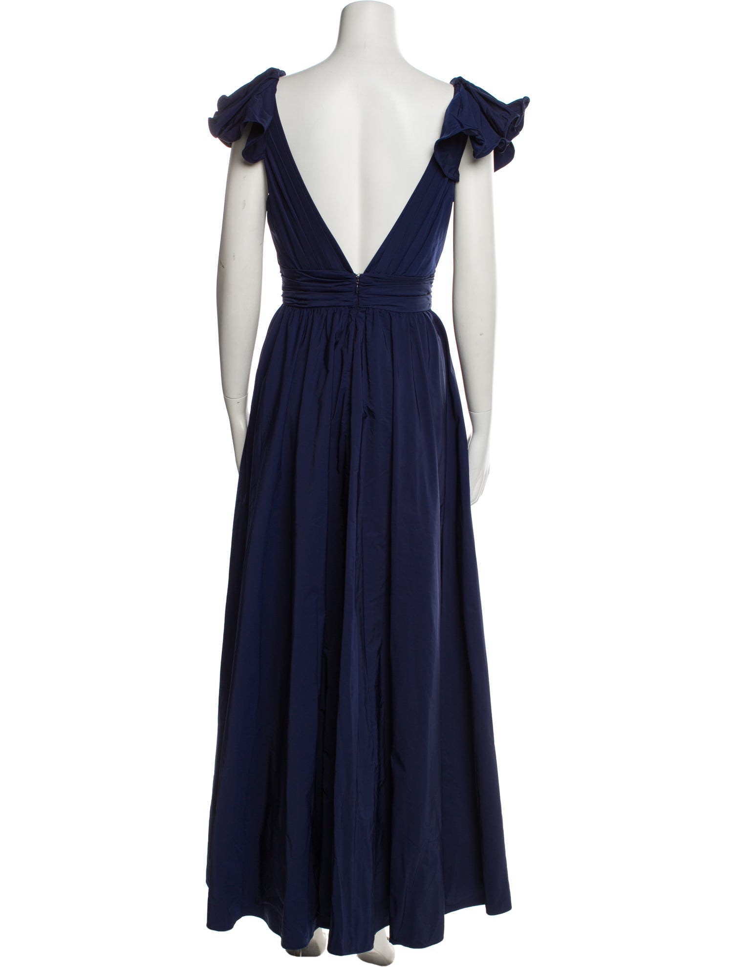 Marchesa Notte V-Neck Long Dress
