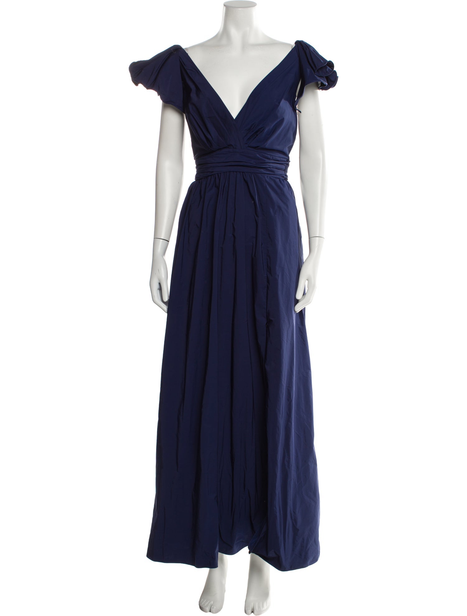 Marchesa Notte V-Neck Long Dress