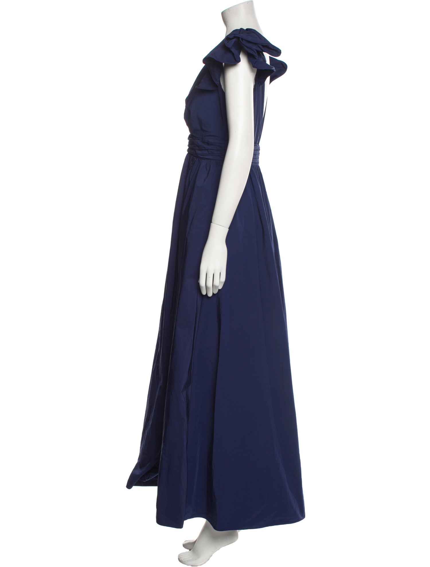 Marchesa Notte V-Neck Long Dress