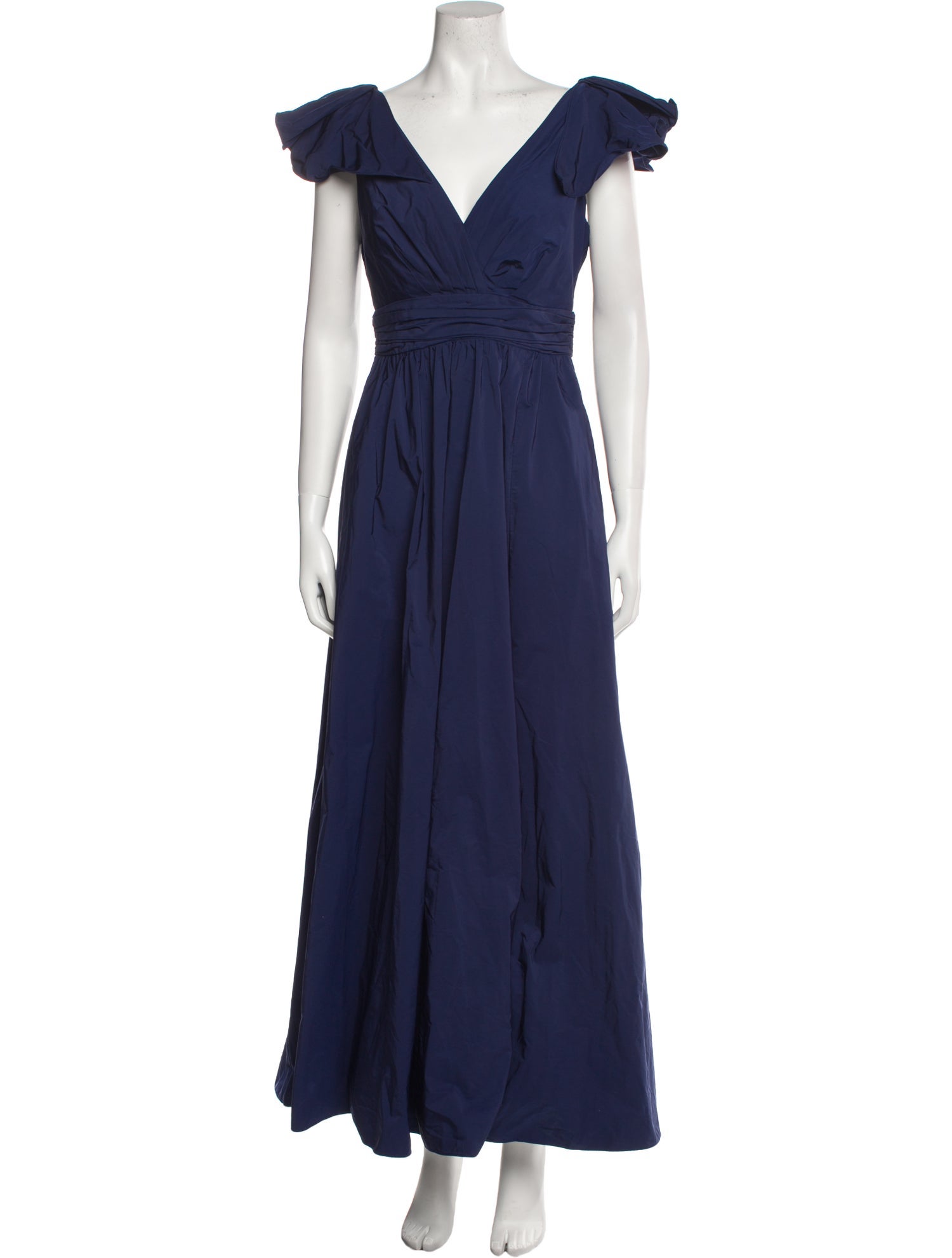 Marchesa Notte V-Neck Long Dress