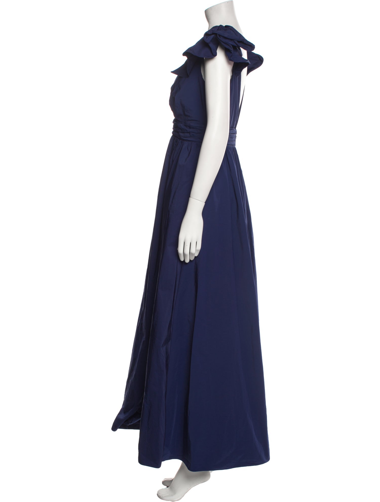 Marchesa Notte V-Neck Long Dress